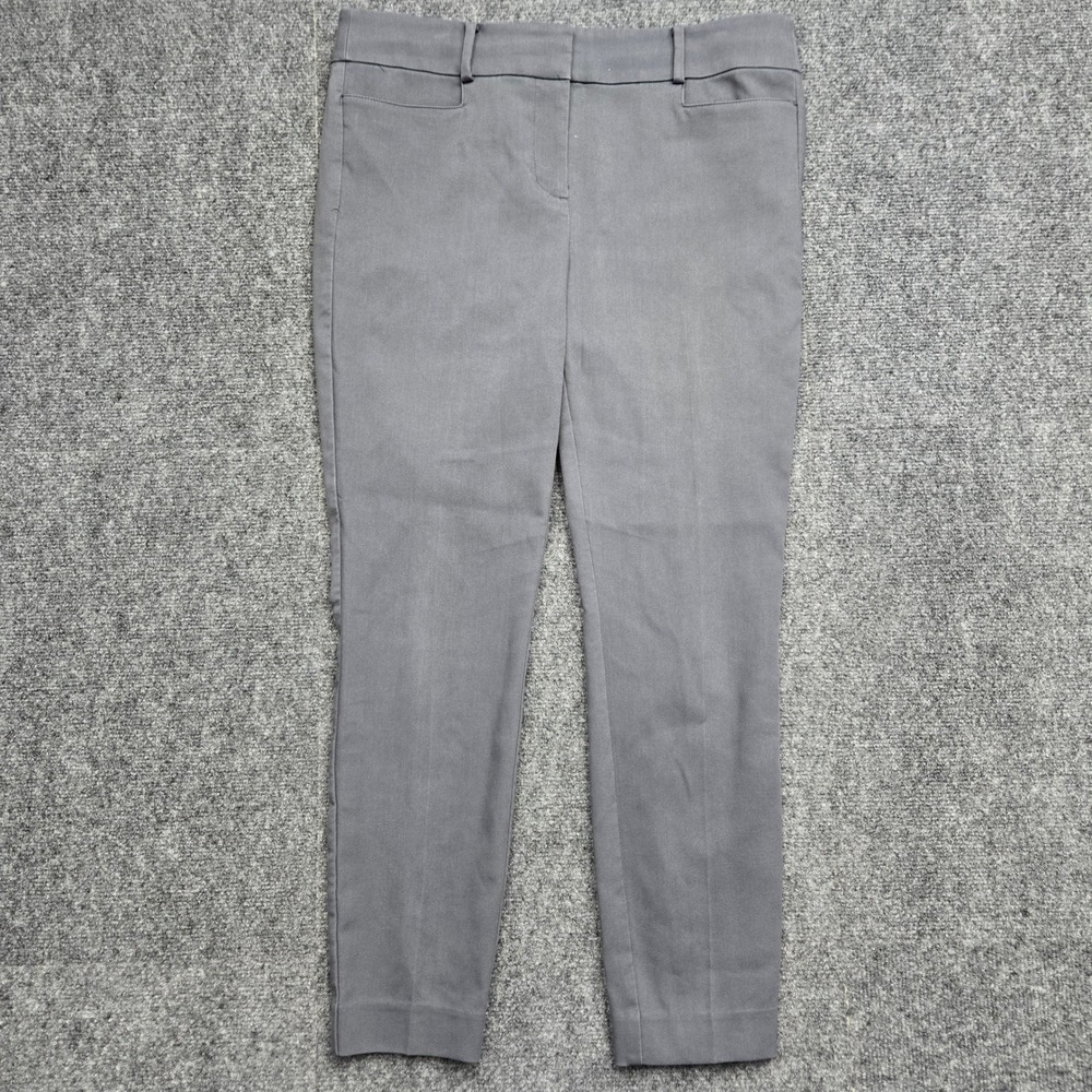 Loft Skinny Dress Pants Gray Womens Size 10 Stretch Cotton Professional Trousers